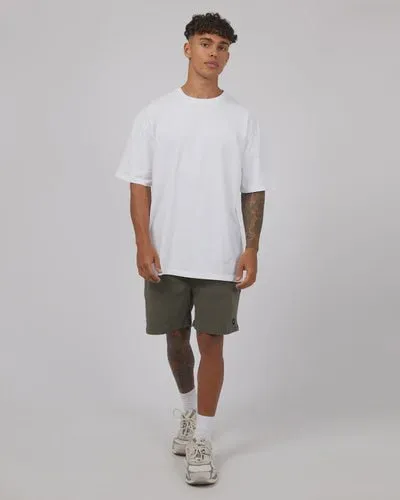 17" Twill Jogger Shorts - Khaki