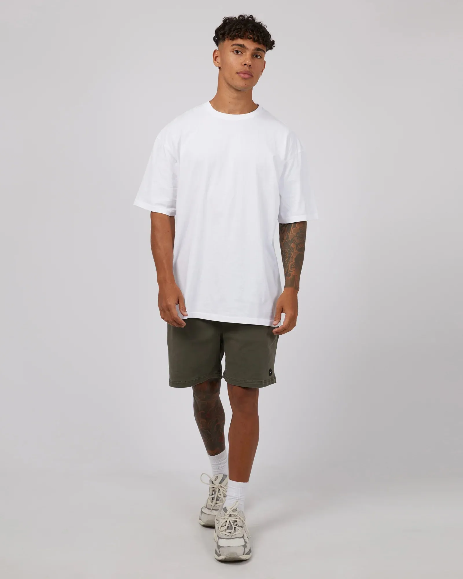 17" Twill Jogger Shorts - Khaki