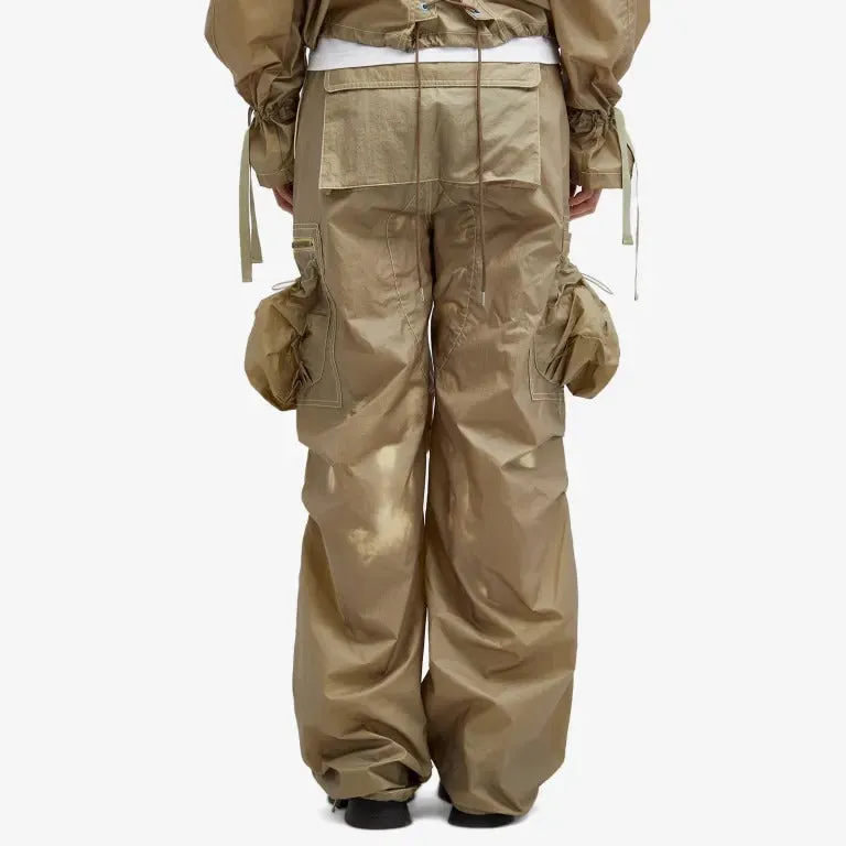 Andersson Bell Balloon Pocket Parachute Pants, dark beige