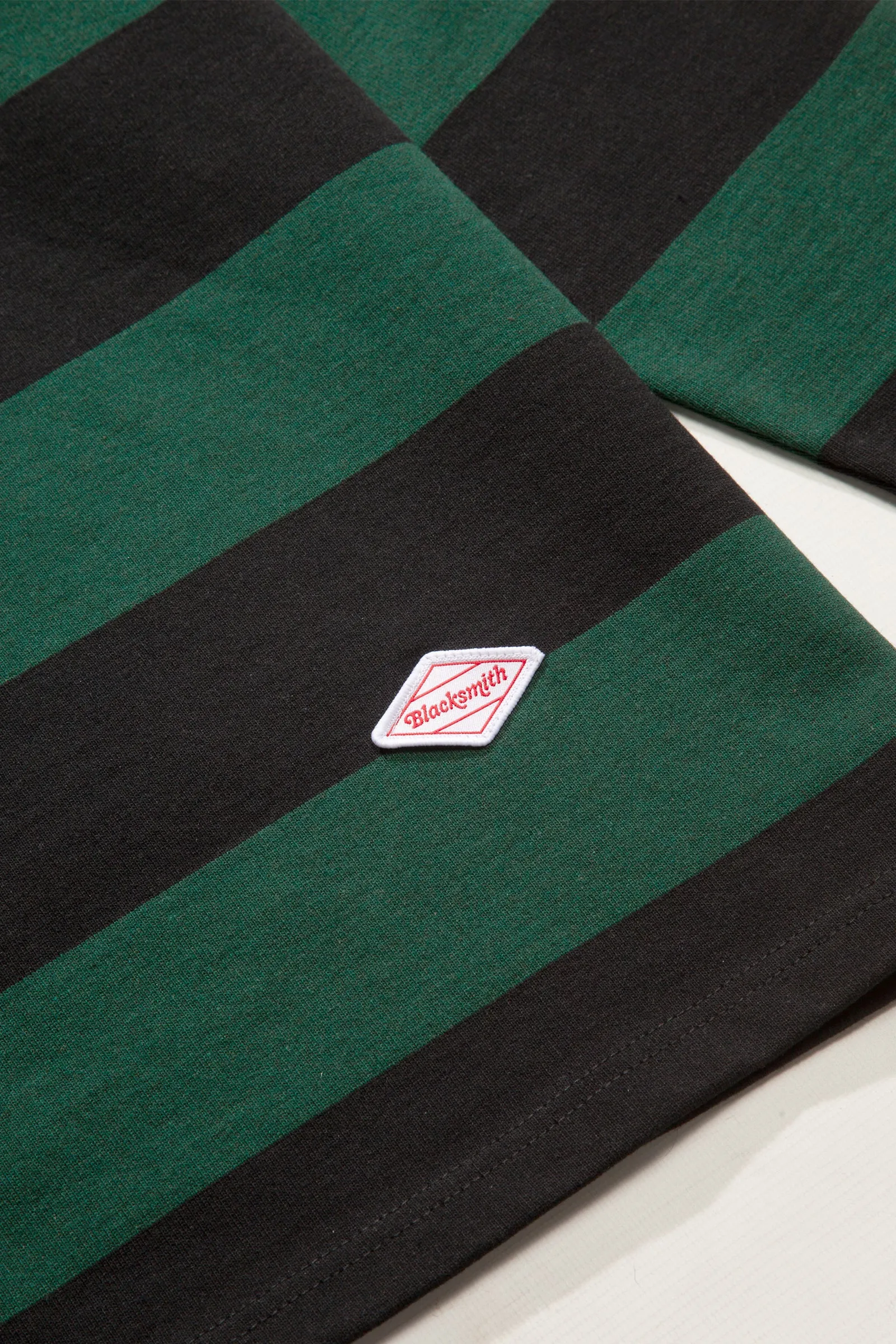 Blacksmith - Yarn Dye Striped Rugby - Forest/Black