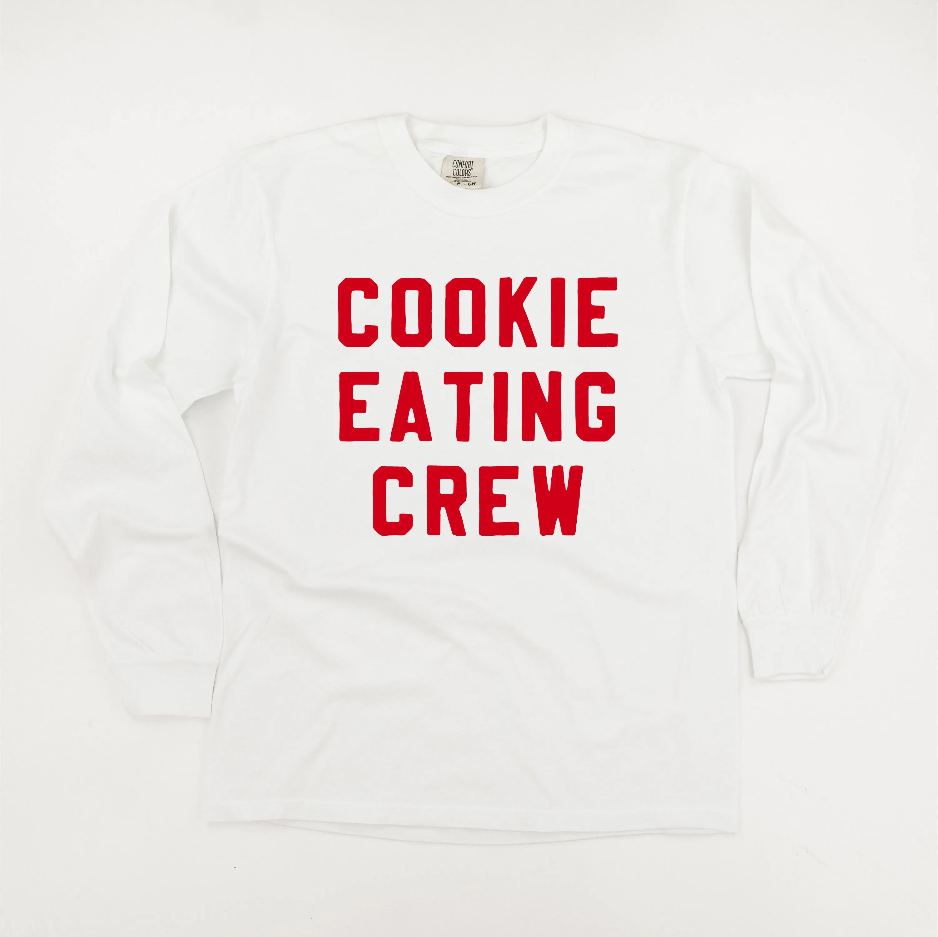 Cookie Eating Crew - Block Font - LONG SLEEVE Comfort Colors Tee