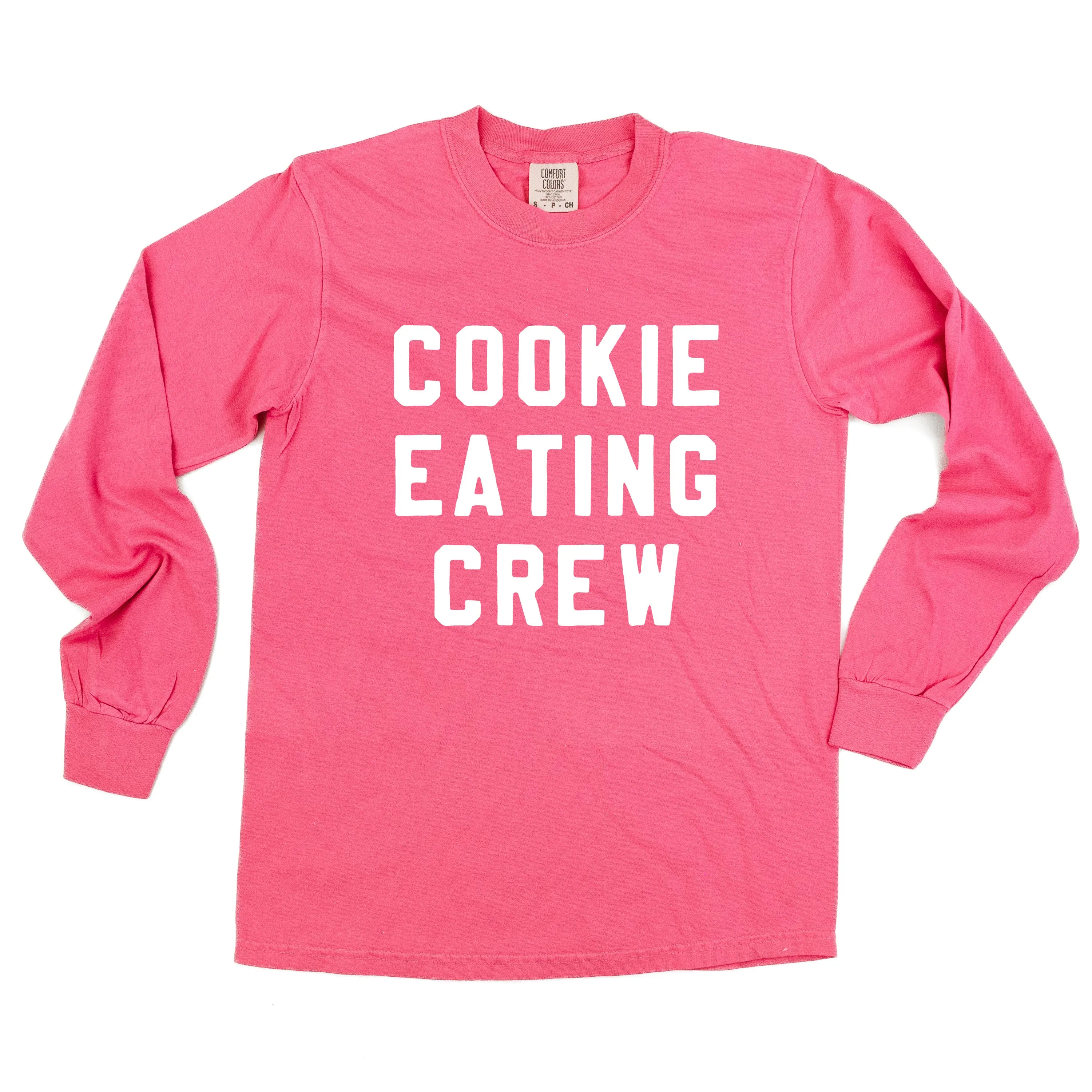 Cookie Eating Crew - Block Font - LONG SLEEVE Comfort Colors Tee