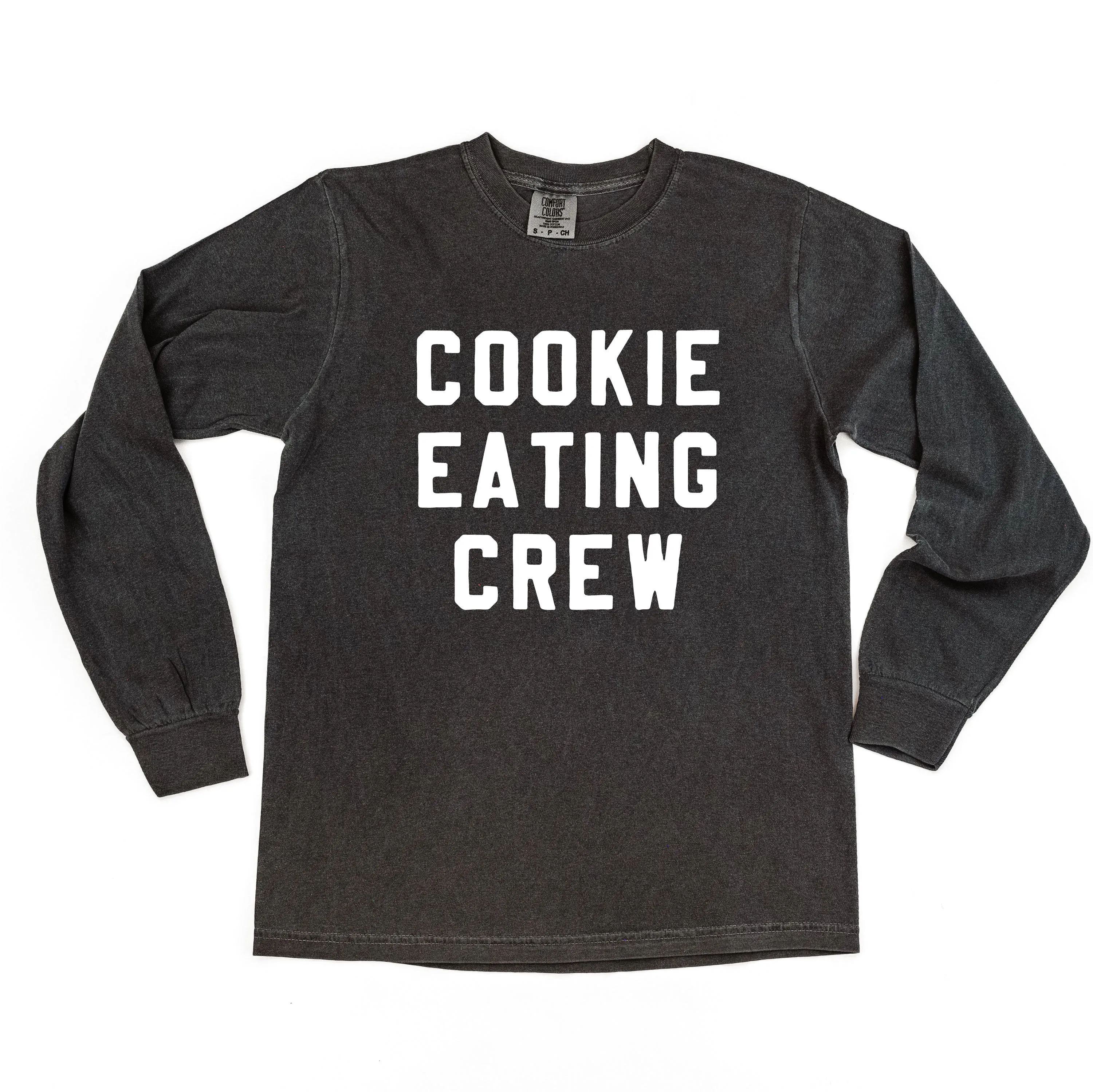 Cookie Eating Crew - Block Font - LONG SLEEVE Comfort Colors Tee