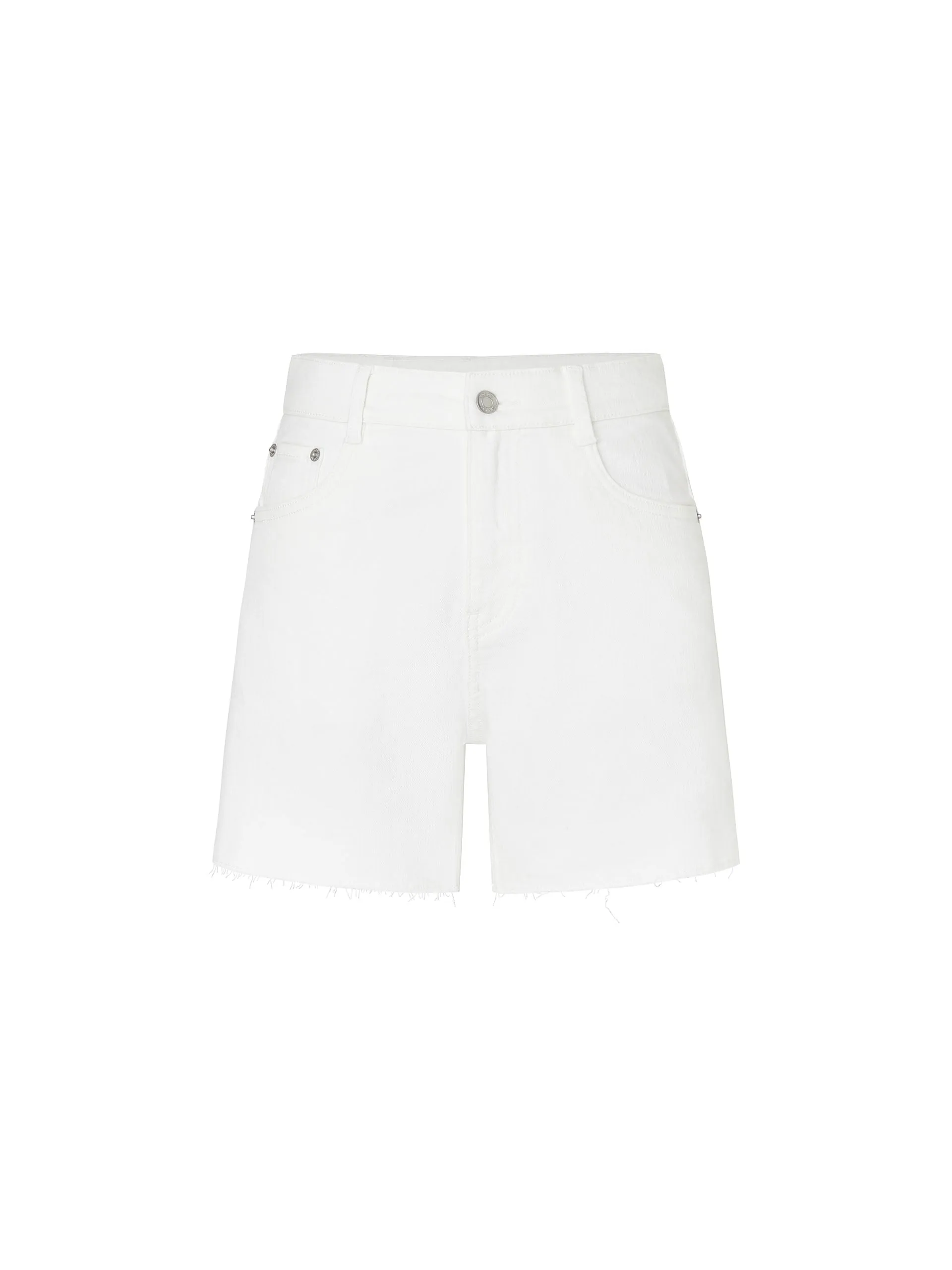High Waist Raw Denim Shorts
