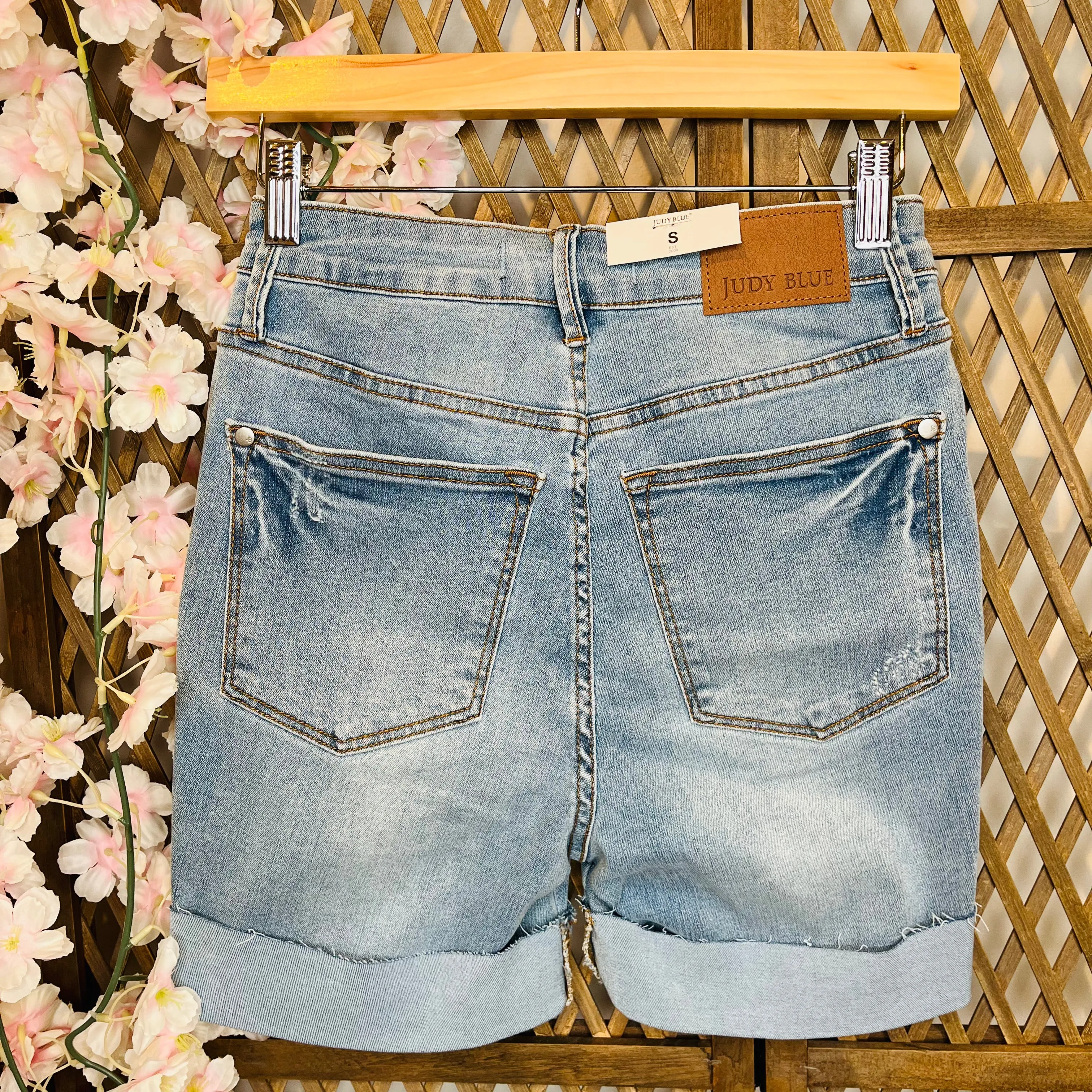 Judy Blue High Waist Tummy Control Cool Denim Shorts