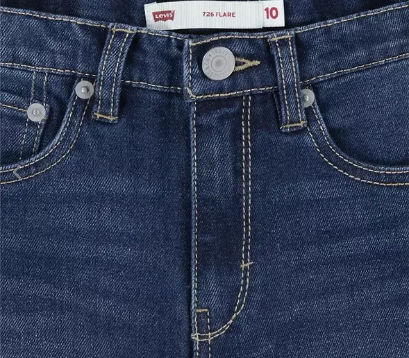 Levi's Kids pantalone jeans da ragazze 726 Flare a zampa 9EG970-D5K blu scuro