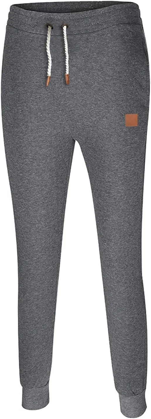 Mens Sweatpants with Pockets, Elastic Waist Casual Drawstring Jogger Sweat Pant, Workout Athletic Tapered Sport Trouser