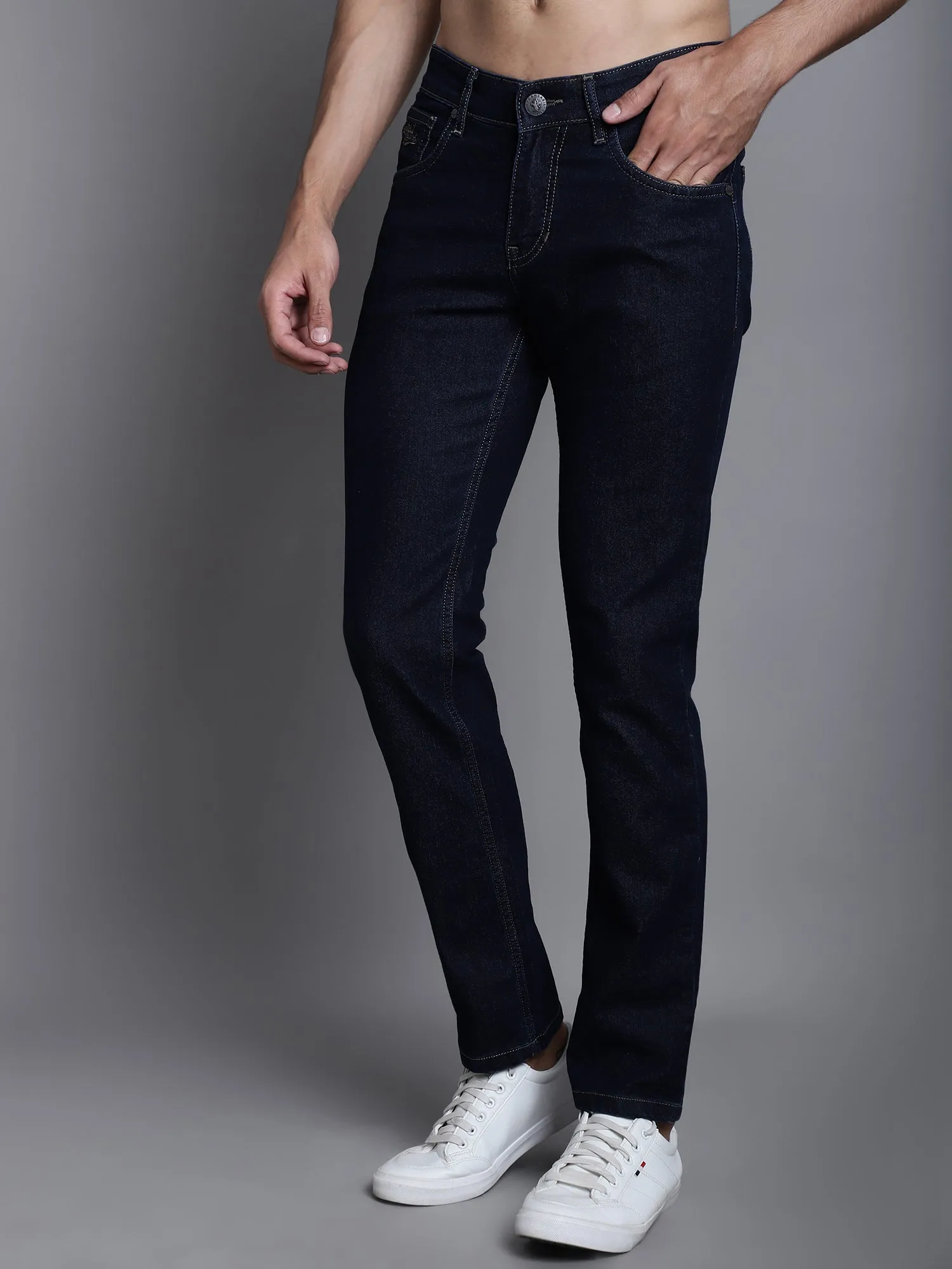 Men's Ultra Narrow fit No Fade Indigo Blue  Jeans