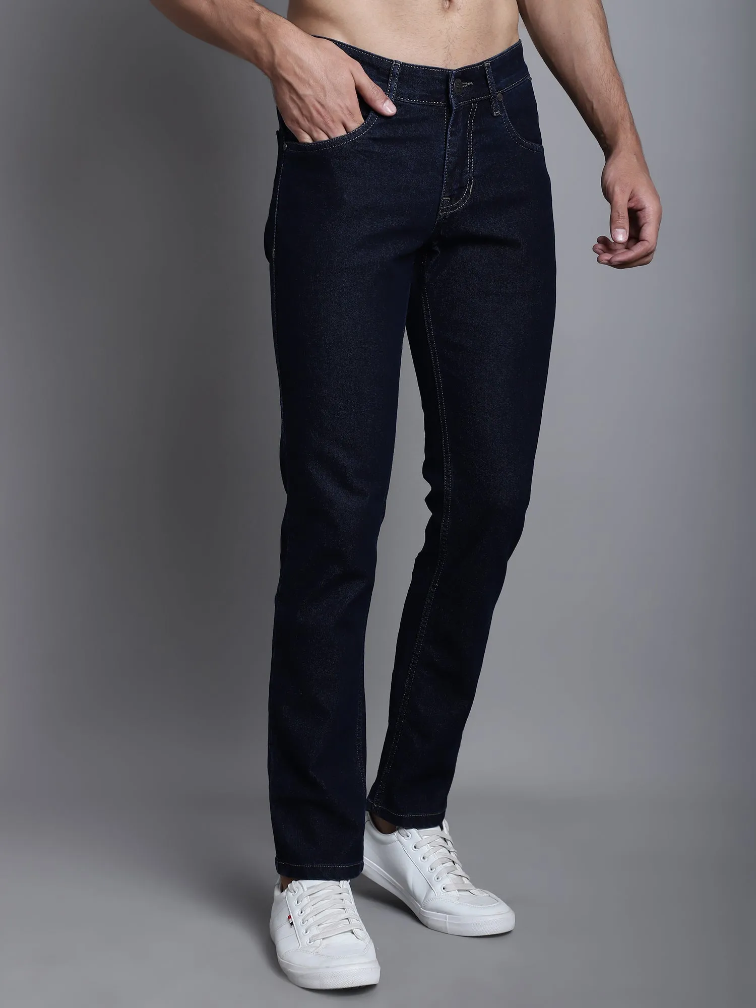 Men's Ultra Narrow fit No Fade Indigo Blue  Jeans