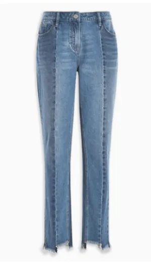 Next Mid Blue Panel Jeans