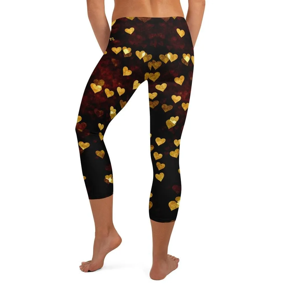 Night Hearts ~ Capri Leggings