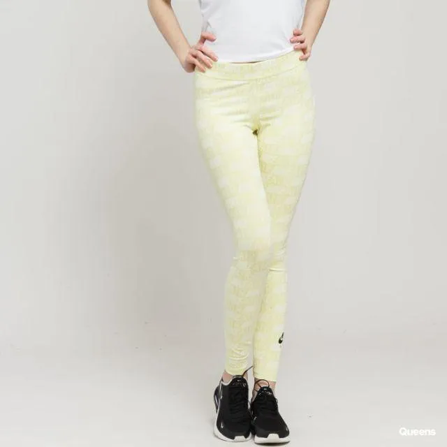 Nike Nsw Air Aop  Women Sportswear Tight Yellow And White