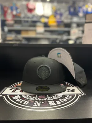 Pittsburgh Steelers 5950 Black Black Hat