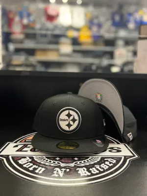 Pittsburgh Steelers 5950 Black White Hat