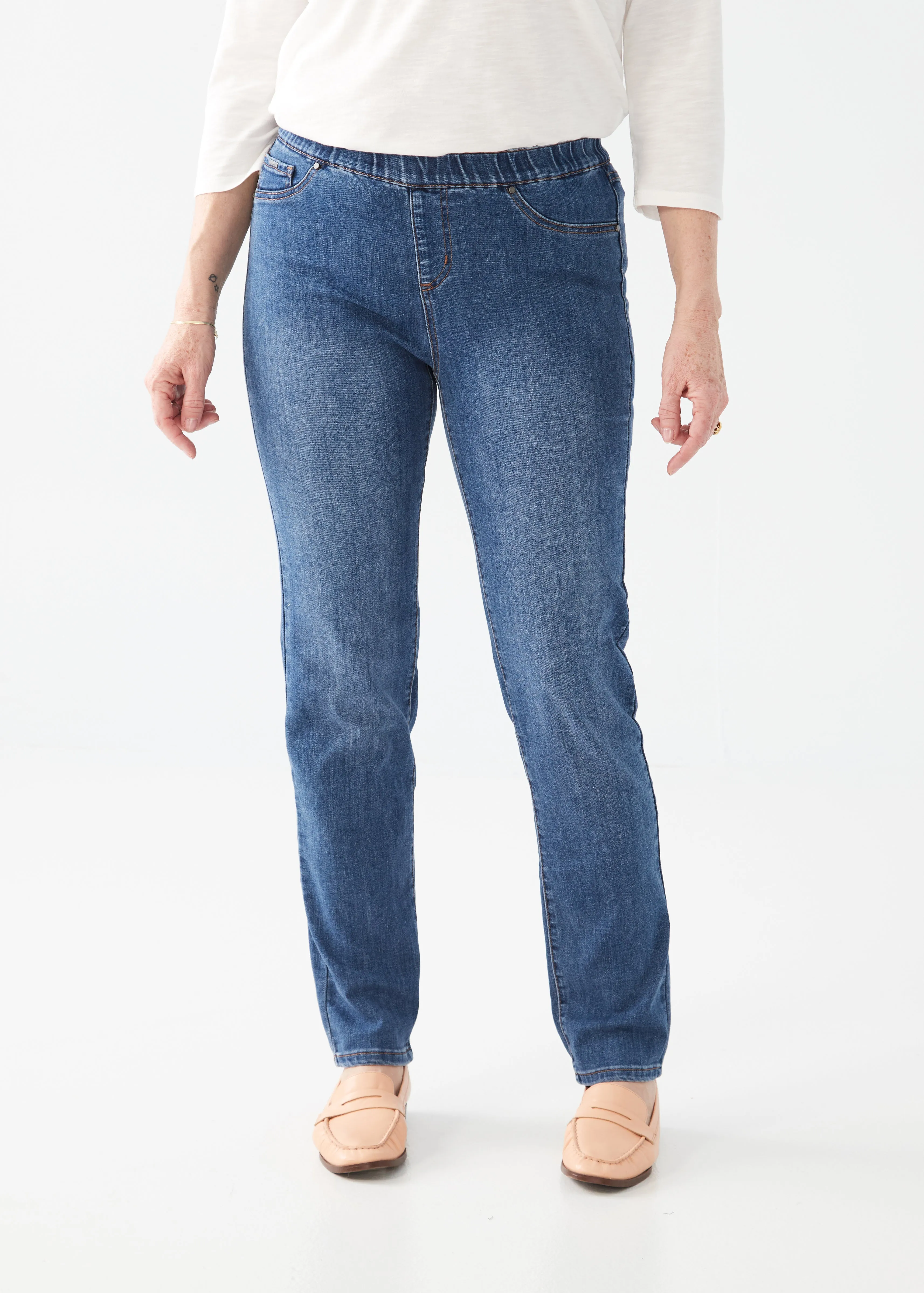Pull-On Slim Straight Leg