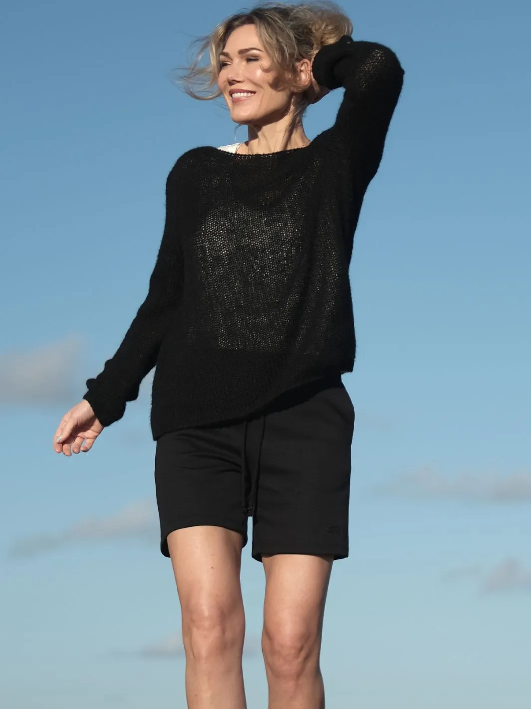 Relax Cotton shorts Black