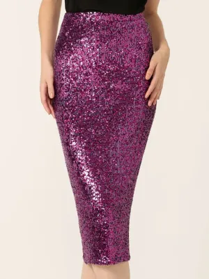 SACHA DRAKE SEQUIN PENCIL SKIRT