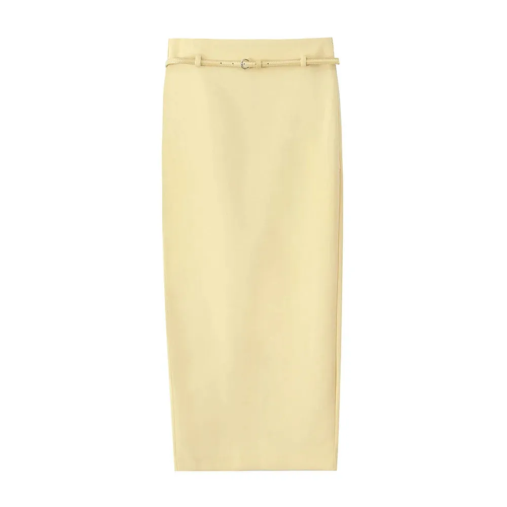 Sofia Belted Sleeveless Waistcoat & Skirt Two-Piece Set-Elegant Office & Occasionwear