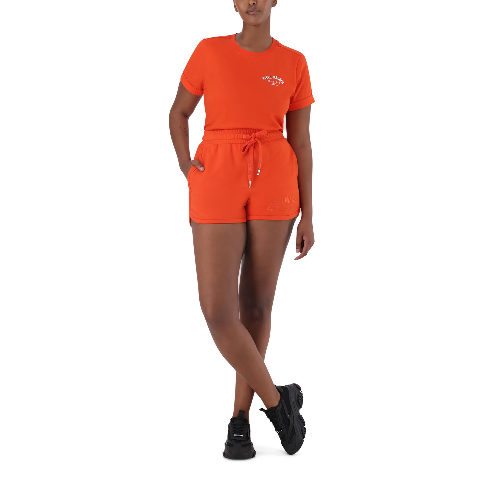 TAMSYN TANGERINE JOGGER SHORTS