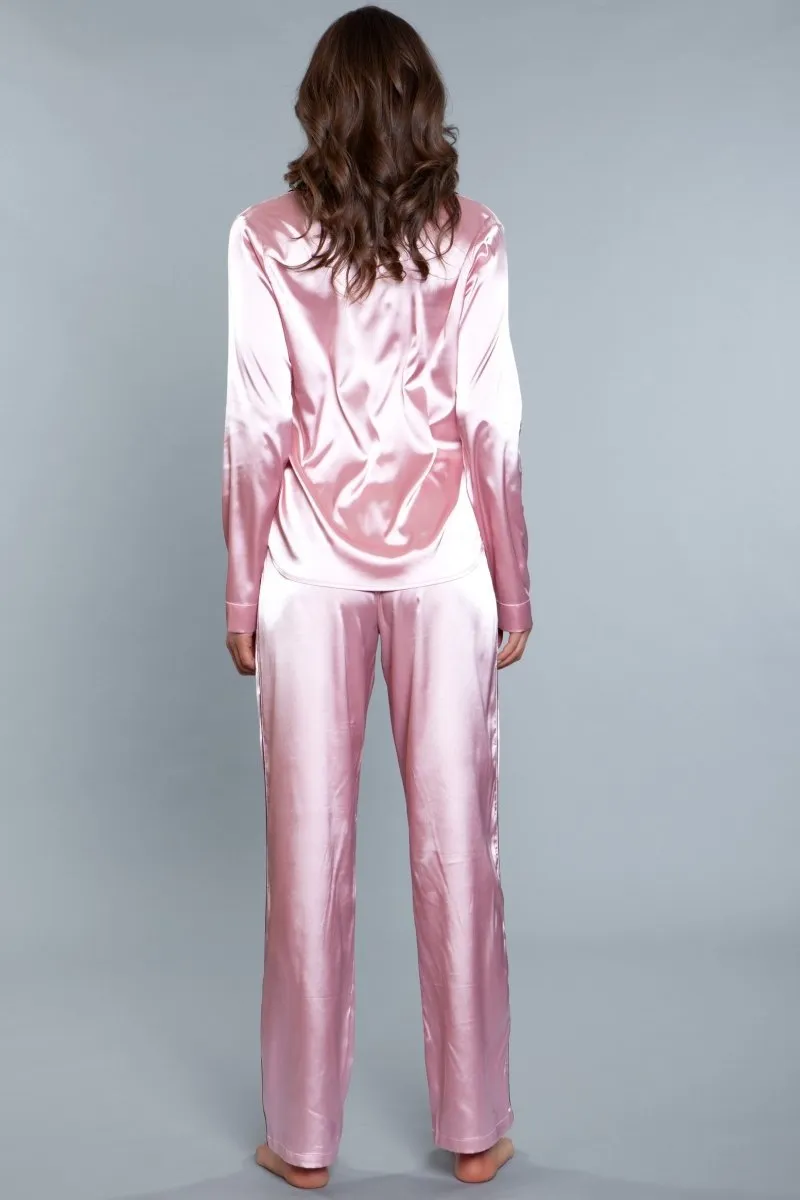 Tessa Satin Set Rose