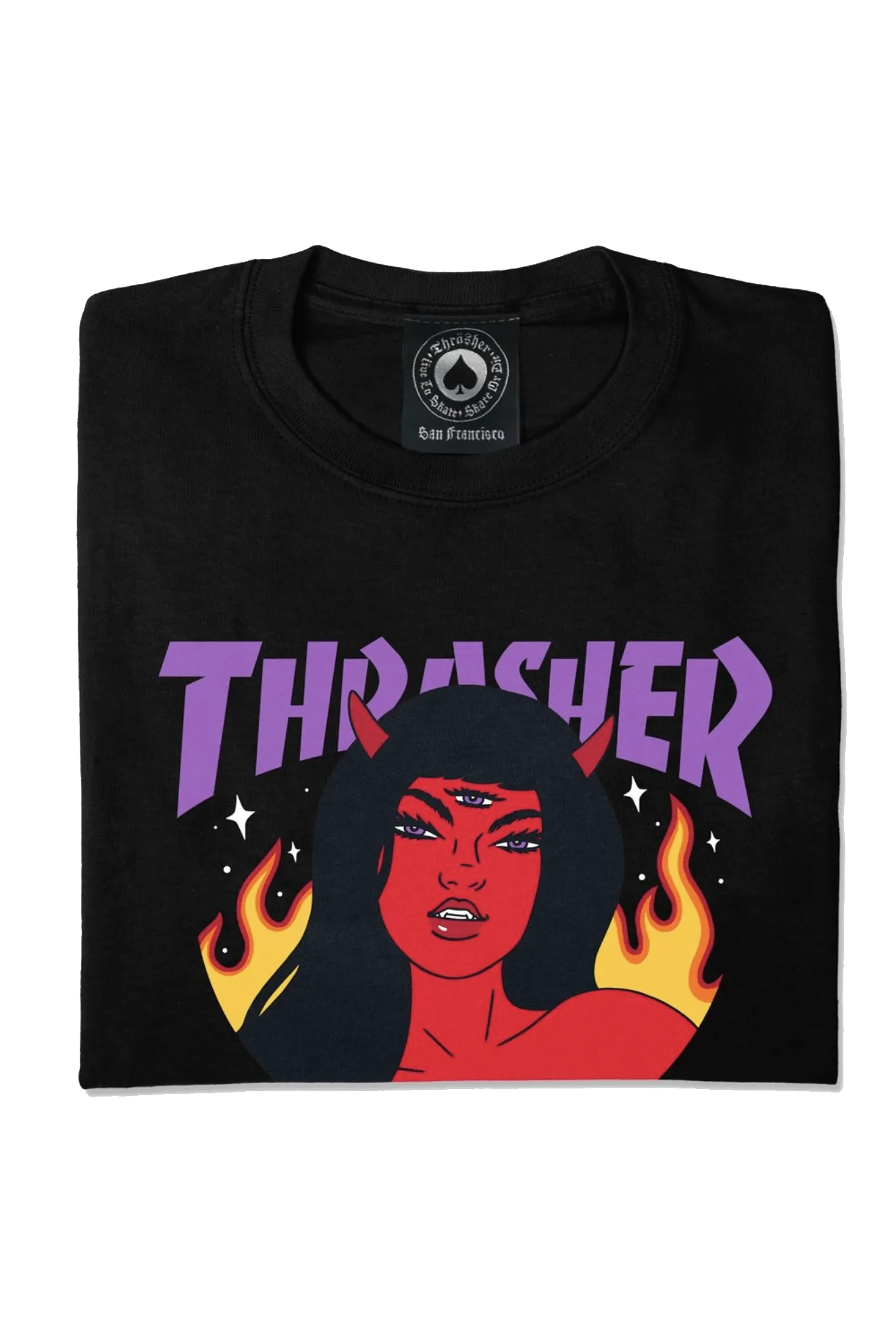 THRASHER ROJA S/S TEE - BLACK