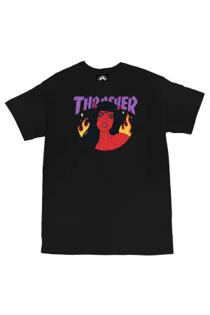 THRASHER ROJA S/S TEE - BLACK