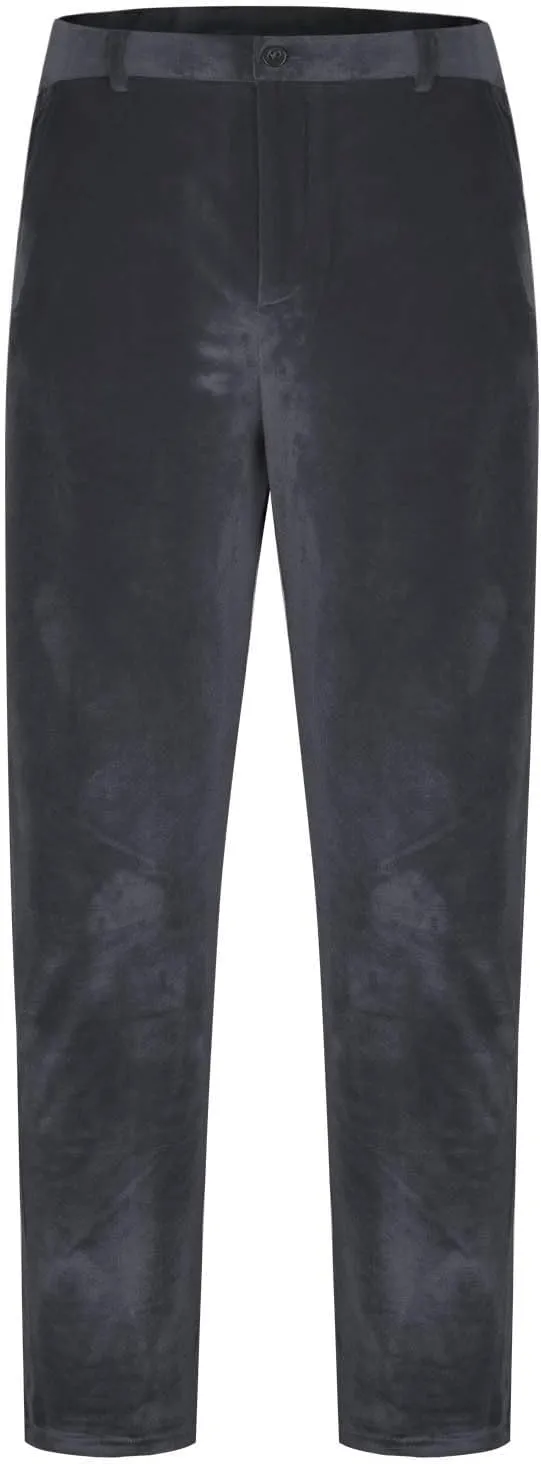 Velvet Slim Fit Pants Men Stretchy Elegant Comfortable Party Stylish Formal Trousers Soft Evening Event