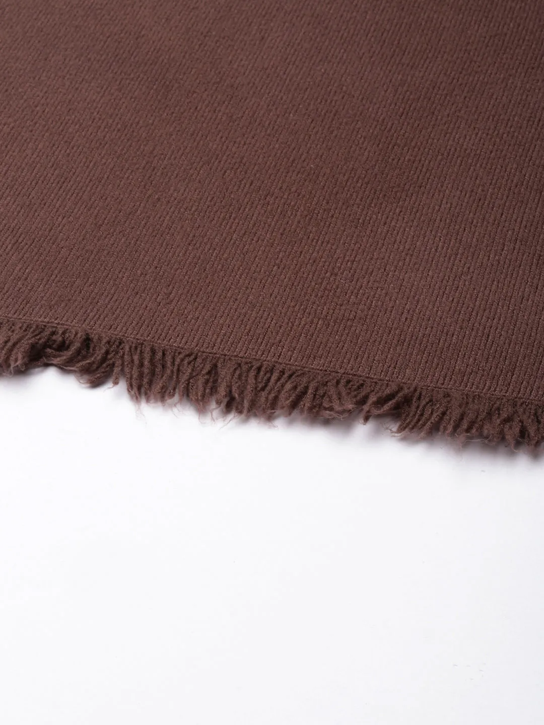 Women Brown Pencil Fringed Mini Skirt