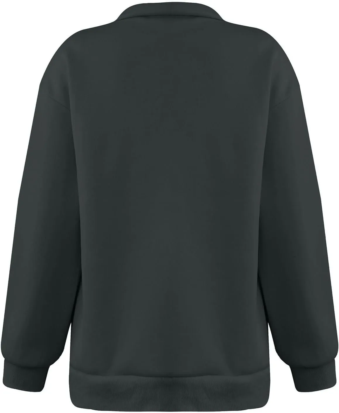 Women's Fall Winter Oversized Sweatshirt Casual Trendy Long Sleeve Quarter Zip Neck Solid Sweatshirt, S-3XL